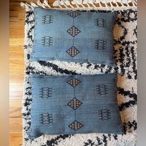 Waldeck Embroidered Wool Lumbar Throw Pillow